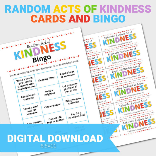 Random Acts of Kindness Cards, Random Acts of Kindness Printable, RAOK Tags, Pay it forward cards, Instant Download, PDF