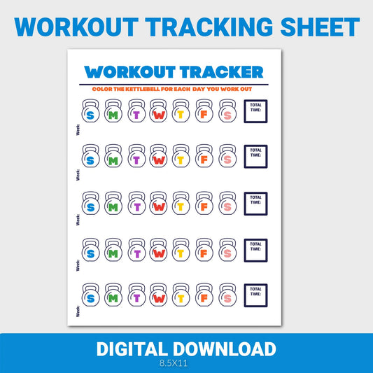 Workout Tracker Printable, Habit Tracker Printable, Fitness Tracker, Workout Log, Exercise Tracker, PDF