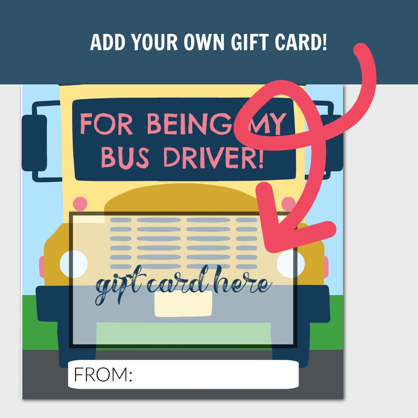 Bus Driver Gift Card Holder, Instant Download, Bus Driver Appreciation, Bus Driver Gift, Awesome Bus Driver, Gift Card Holder, PDF
